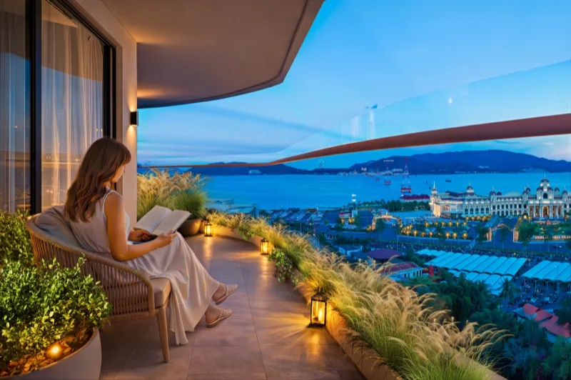 Vertical Forest - rừng sinh thái thẳng đứng AnhNguyen OceanFront Horizon, ban công cây xanh căn hộ Anh Nguyễn Nha Trang