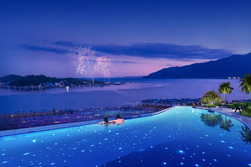 Bể bơi Sky Galaxy 102m AnhNguyen OceanFront Horizon - dài nhất Việt Nam, căn hộ Anh Nguyễn Nha Trang Trần Phú